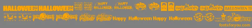 More about HalloweenLogo Font HalloweenLogo Font – Orange Fonts on Gray Background