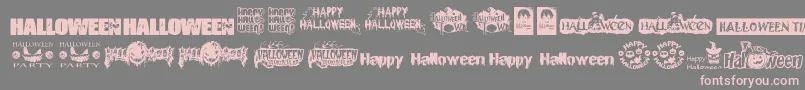 HalloweenLogo Font – Pink Fonts on Gray Background