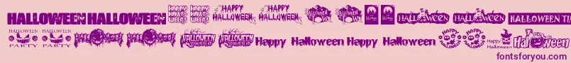 HalloweenLogo Font – Purple Fonts on Pink Background