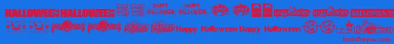 Шрифт HalloweenLogo – красные шрифты на синем фоне