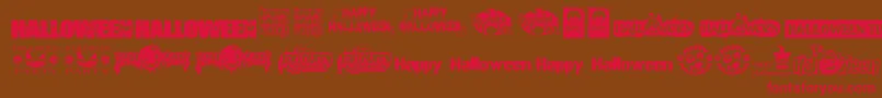 HalloweenLogo Font – Red Fonts on Brown Background