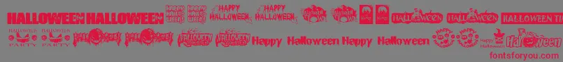 Шрифт HalloweenLogo – красные шрифты на сером фоне