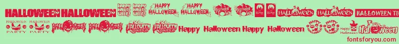 En savoir plus sur la police HalloweenLogo Police HalloweenLogo – polices rouges sur fond vert