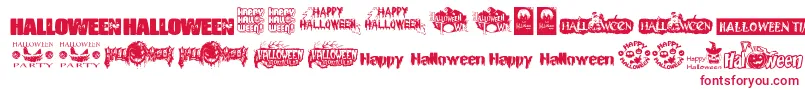 Police HalloweenLogo – polices rouges sur fond blanc