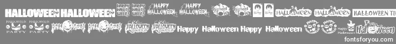 HalloweenLogo Font – White Fonts on Gray Background