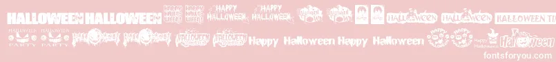 En savoir plus sur la police HalloweenLogo Police HalloweenLogo – polices blanches sur fond rose