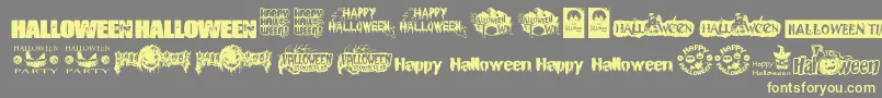 HalloweenLogo Font – Yellow Fonts on Gray Background