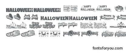 Überblick über die Schriftart HalloweenLogo