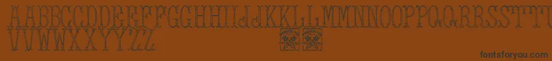 TowerOfLondon Font – Black Fonts on Brown Background