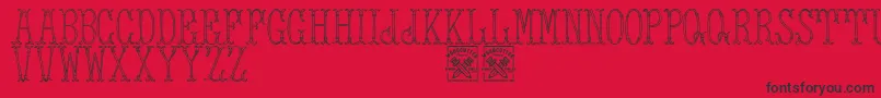 TowerOfLondon Font – Black Fonts on Red Background