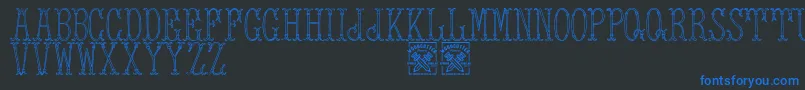 TowerOfLondon Font – Blue Fonts on Black Background