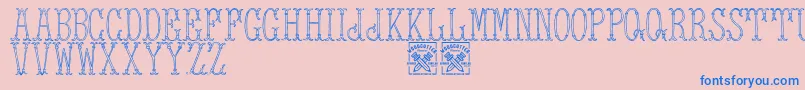 TowerOfLondon Font – Blue Fonts on Pink Background
