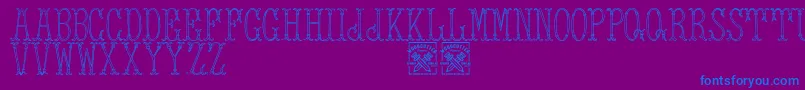 TowerOfLondon Font – Blue Fonts on Purple Background