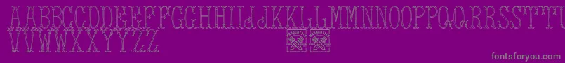 Czcionka TowerOfLondon – szare czcionki na fioletowym tle