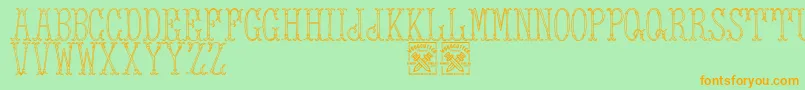 TowerOfLondon Font – Orange Fonts on Green Background
