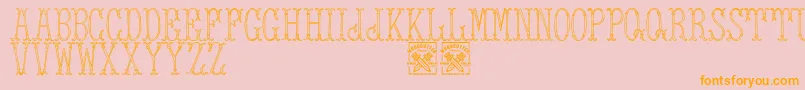 TowerOfLondon Font – Orange Fonts on Pink Background