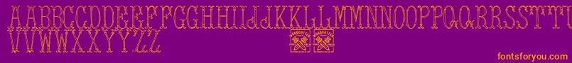 TowerOfLondon Font – Orange Fonts on Purple Background