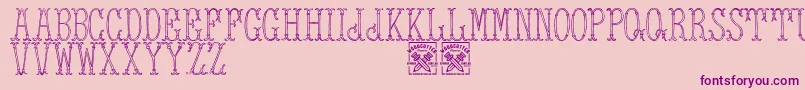 TowerOfLondon Font – Purple Fonts on Pink Background