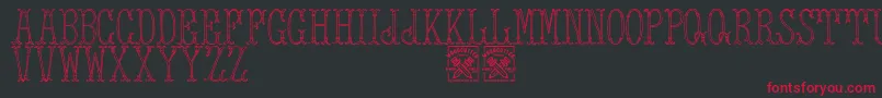 TowerOfLondon Font – Red Fonts on Black Background
