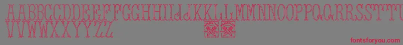 TowerOfLondon Font – Red Fonts on Gray Background