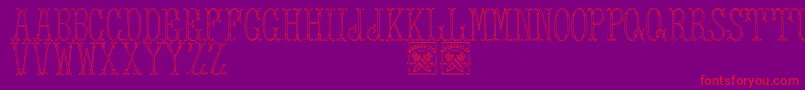 TowerOfLondon Font – Red Fonts on Purple Background