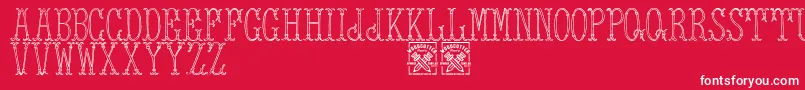 TowerOfLondon Font – White Fonts on Red Background