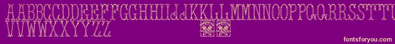 TowerOfLondon Font – Yellow Fonts on Purple Background