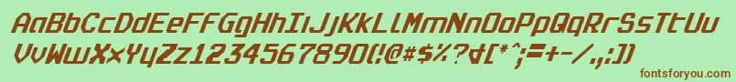 Realpolv2ci Font – Brown Fonts on Green Background