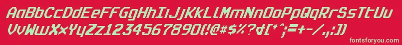 Realpolv2ci Font – Green Fonts on Red Background