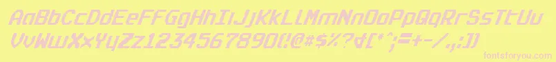 Realpolv2ci Font – Pink Fonts on Yellow Background