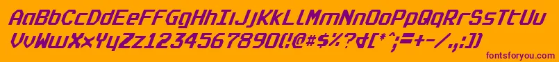 Realpolv2ci Font – Purple Fonts on Orange Background