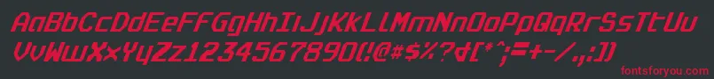 Realpolv2ci Font – Red Fonts on Black Background