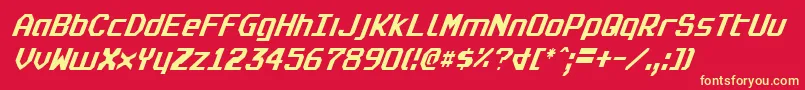 Realpolv2ci Font – Yellow Fonts on Red Background