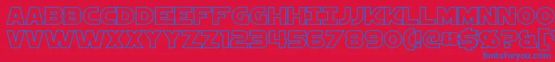 Police StarkillerOutline – polices bleues sur fond rouge
