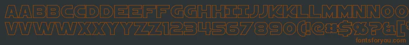 StarkillerOutline Font – Brown Fonts on Black Background