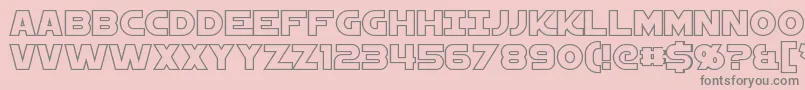 StarkillerOutline Font – Gray Fonts on Pink Background