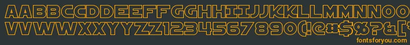 StarkillerOutline Font – Orange Fonts on Black Background