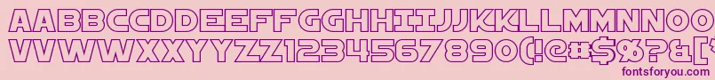 StarkillerOutline-Schriftart – Violette Schriften auf rosa Hintergrund