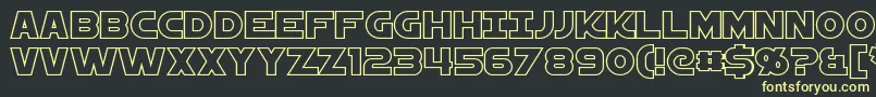 StarkillerOutline Font – Yellow Fonts on Black Background