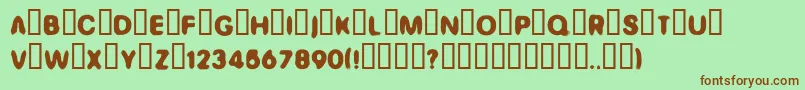 Ginger-Schriftart – Braune Schriften auf grünem Hintergrund