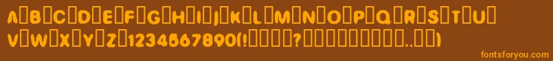 Ginger Font – Orange Fonts on Brown Background