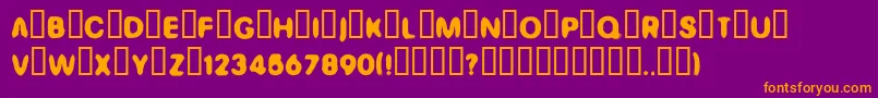 Ginger Font – Orange Fonts on Purple Background