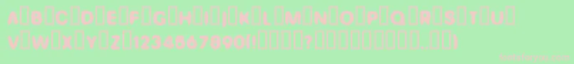 Ginger-Schriftart – Rosa Schriften auf grünem Hintergrund