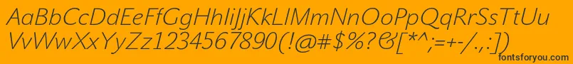 JohnsansWhiteProItalic Font – Black Fonts on Orange Background