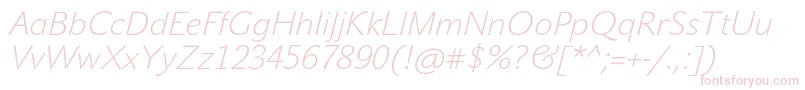 Шрифт JohnsansWhiteProItalic – розовые шрифты на белом фоне