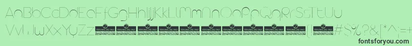 AristaProAlternateHairlineTrial Font – Black Fonts on Green Background