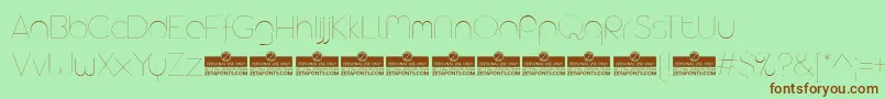 AristaProAlternateHairlineTrial Font – Brown Fonts on Green Background