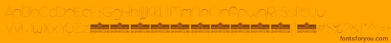 AristaProAlternateHairlineTrial Font – Brown Fonts on Orange Background
