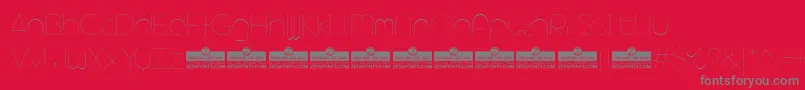 AristaProAlternateHairlineTrial Font – Gray Fonts on Red Background