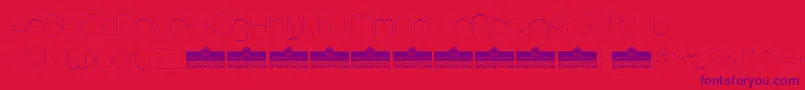 AristaProAlternateHairlineTrial Font – Purple Fonts on Red Background